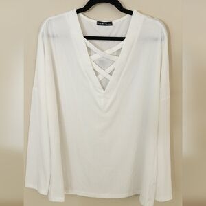 Shein v-neck long sleeve top